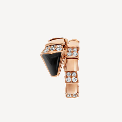 18K BV Serpenti Viper Black Ring