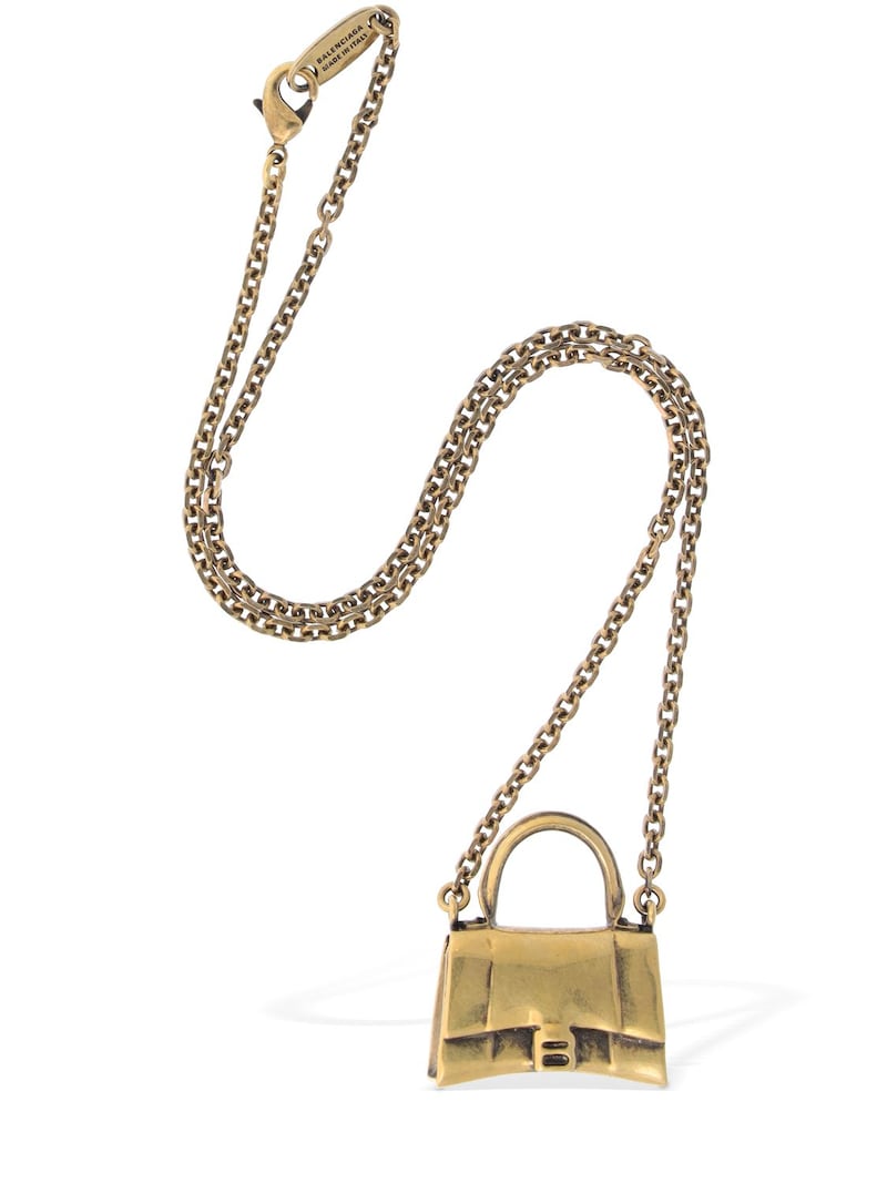 18K BB Hourglass Bag Necklace