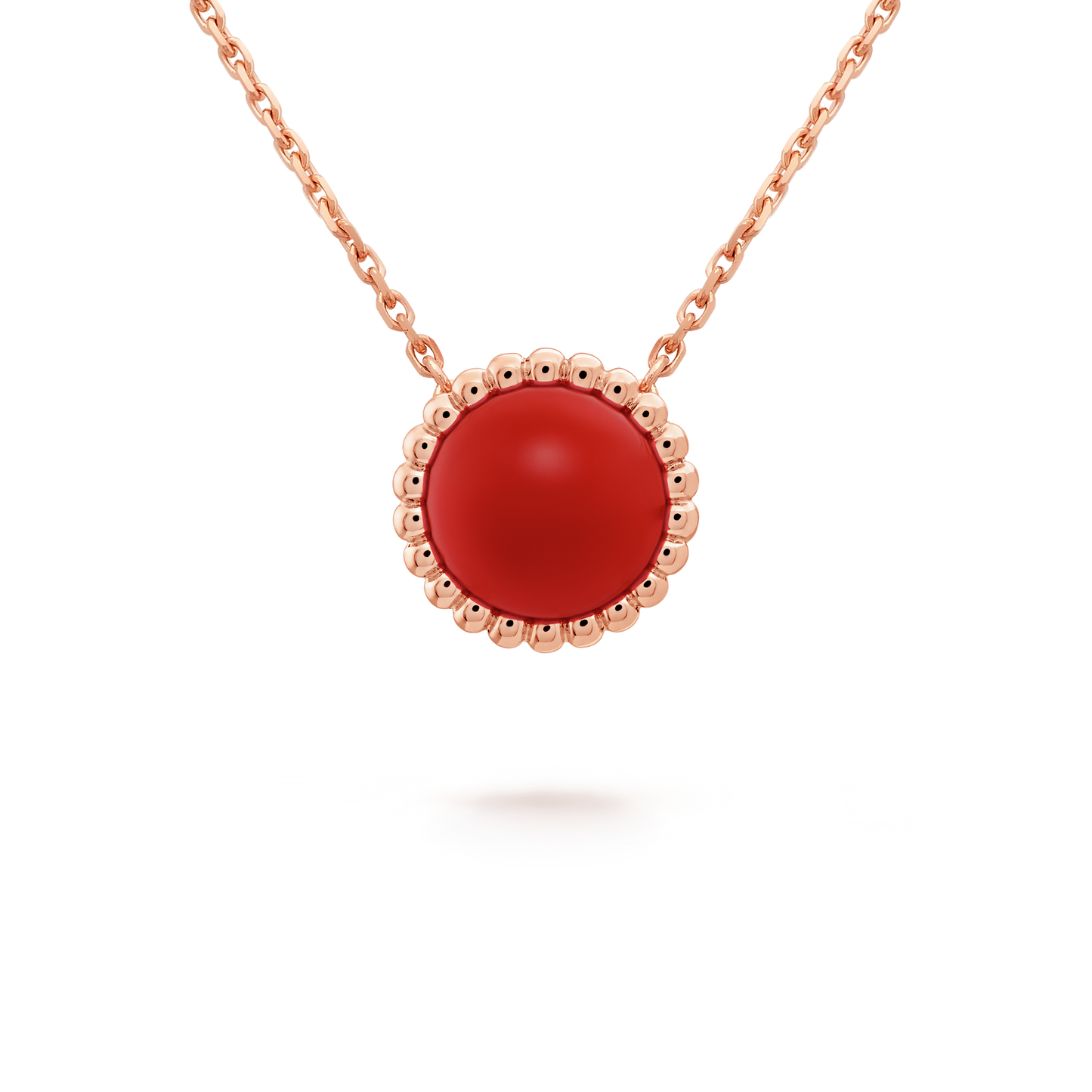 18K Van Cleef & Arpels Perlée couleurs Carnelian Necklace