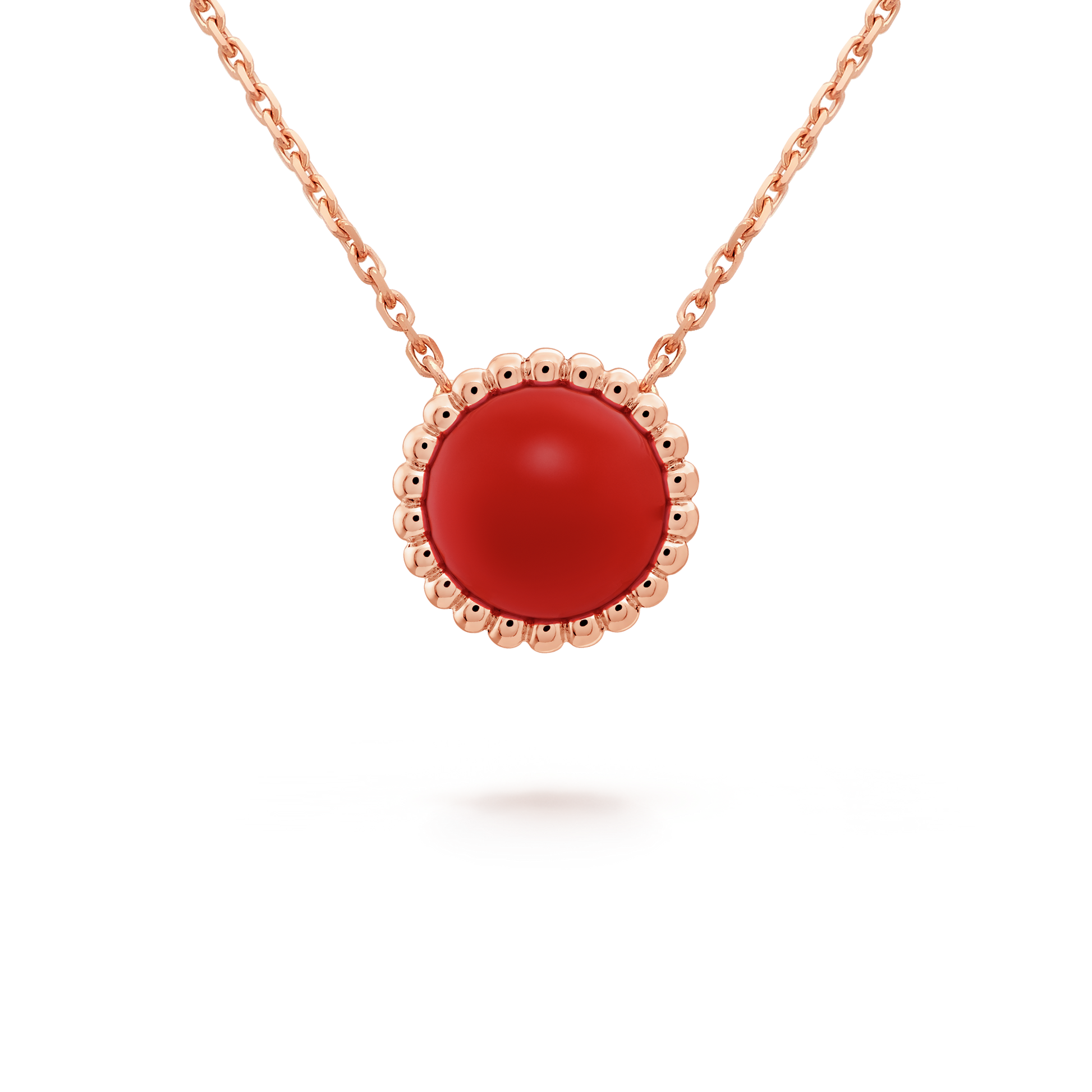 18K Van Cleef & Arpels Perlée couleurs Carnelian Necklace