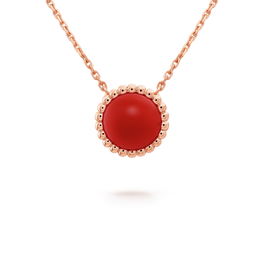 18K Van Cleef & Arpels Perlée couleurs Carnelian Necklace