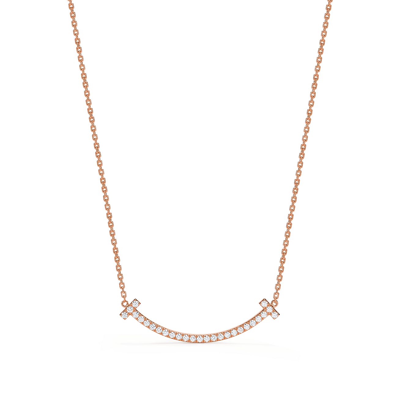 18K T Medium Diamond Pendant Necklace