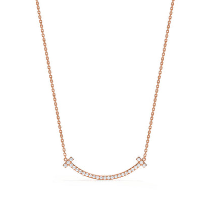 18K T Medium Diamond Pendant Necklace