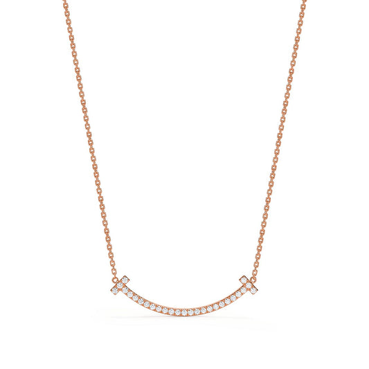 18K T Medium Diamond Pendant Necklace