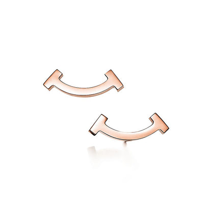 18K T Smile Earrings