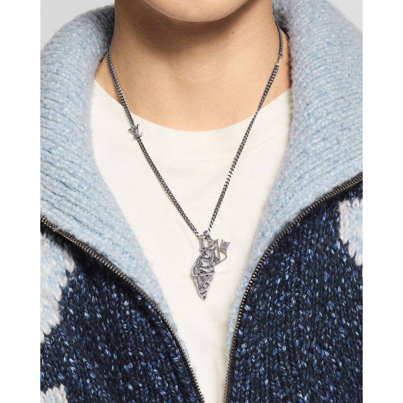 Louis Croissant Medium Charm Necklace