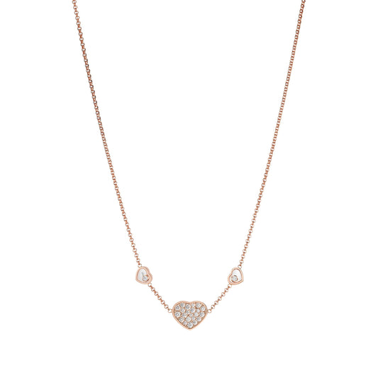 18K Happy Heart Diamonds Necklace