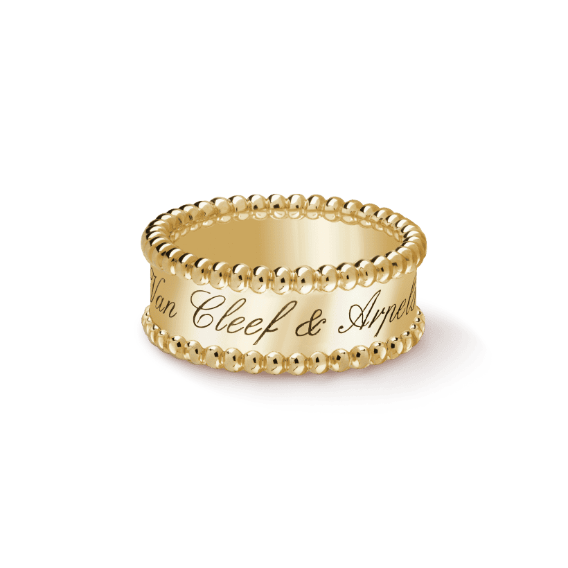 18K Van Cleef & Arpels Perlée Signature Ring