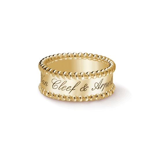 18K Van Cleef & Arpels Perlée Signature Ring