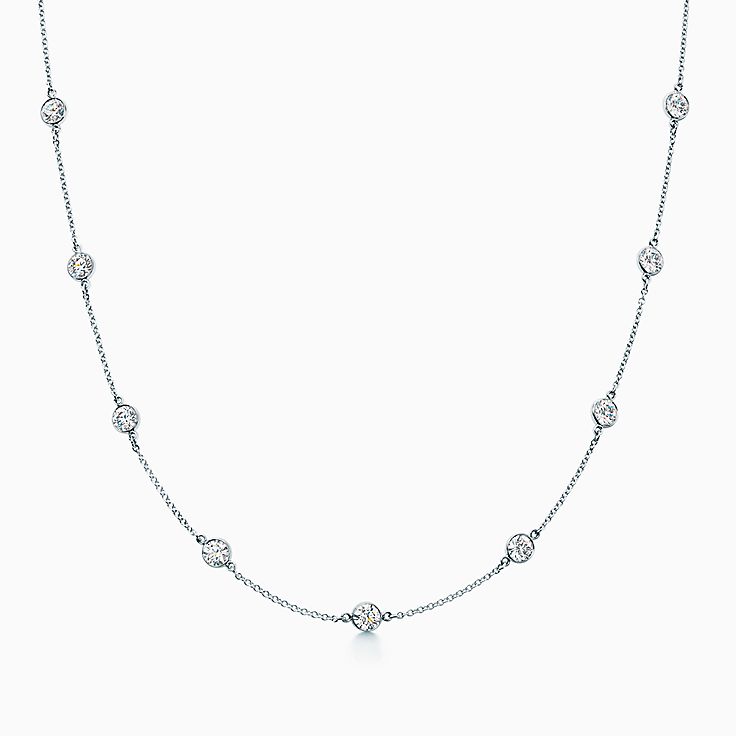 18K T Elsa Peretti Diamonds By The Yard Necklace