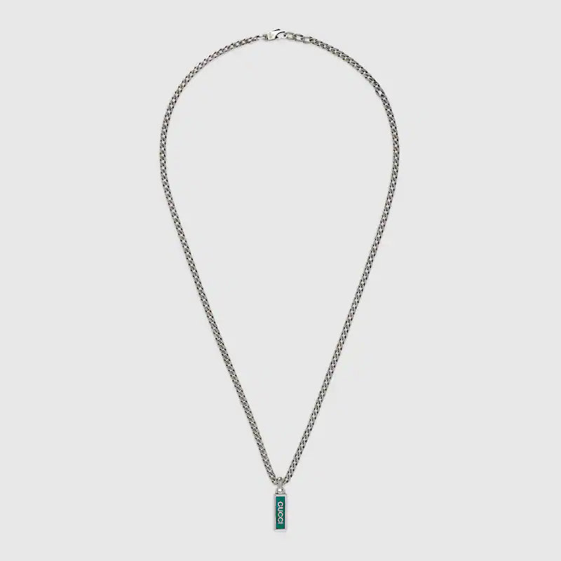 Gucci Enamel Pendant Necklace