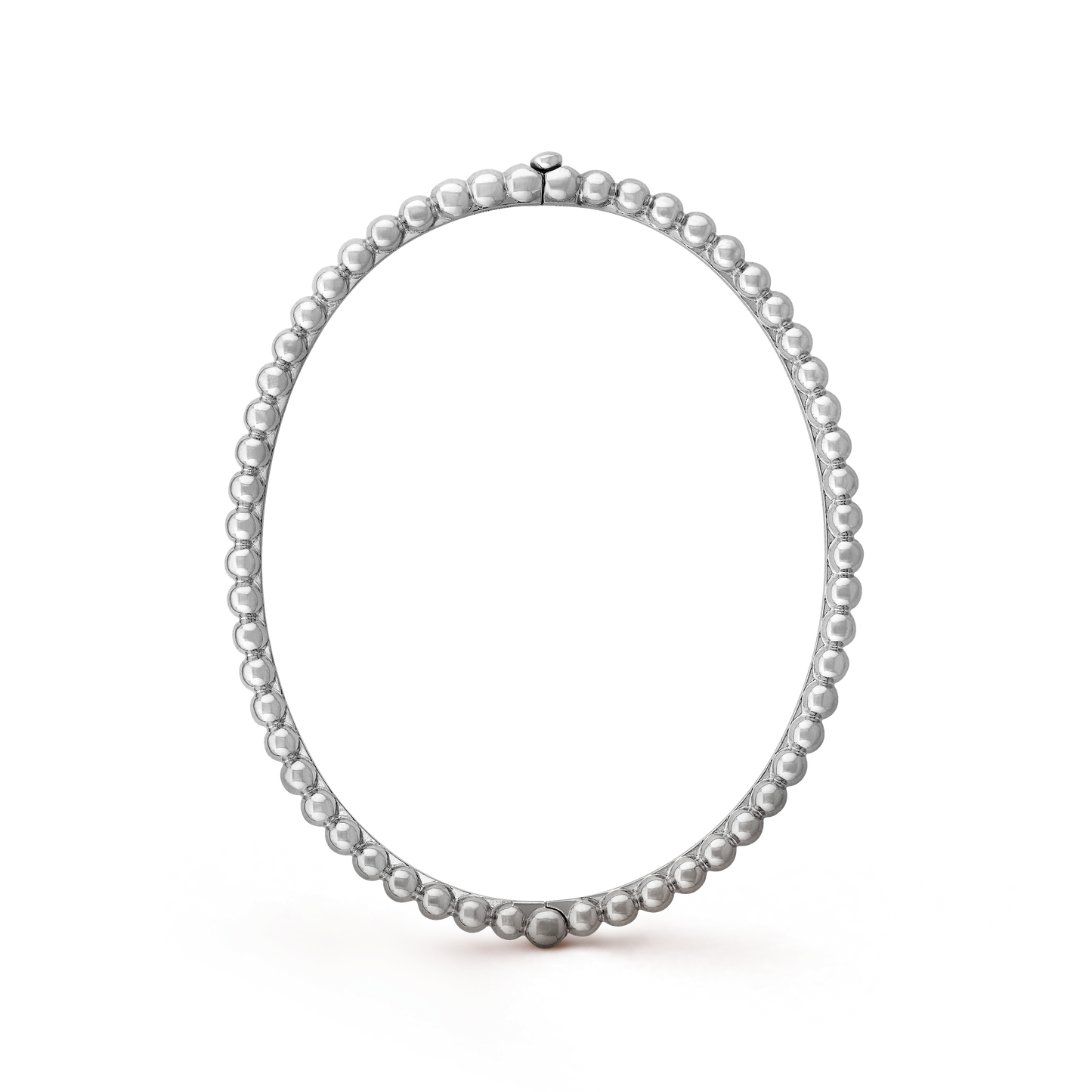 18K White Gold Perlée Bracelet