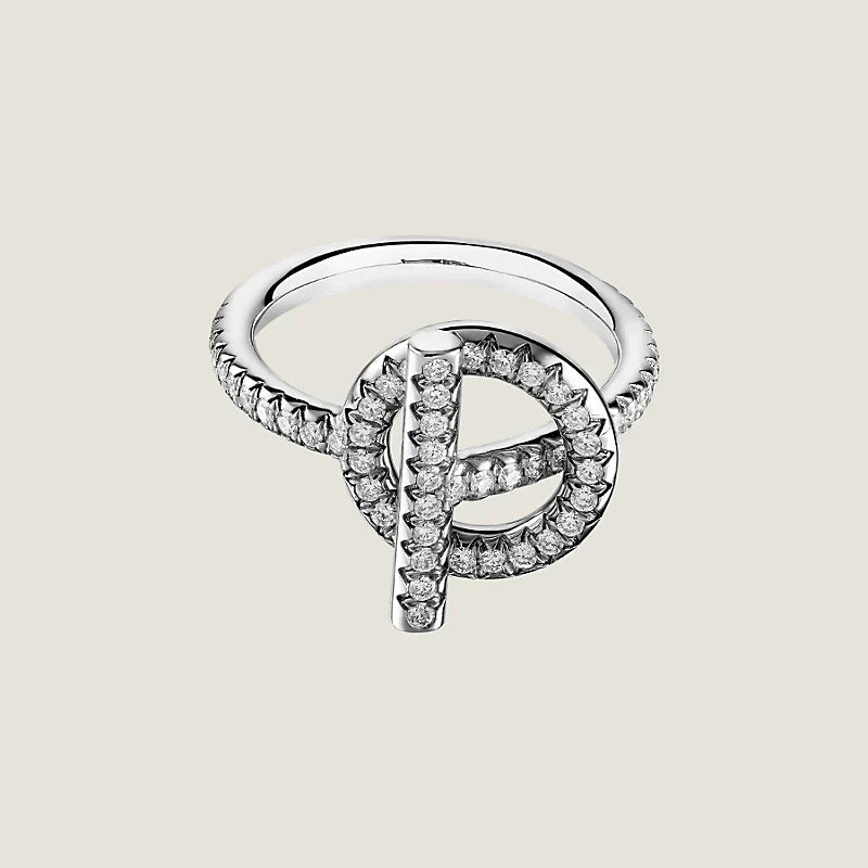 18K Echappee Diamond H Ring