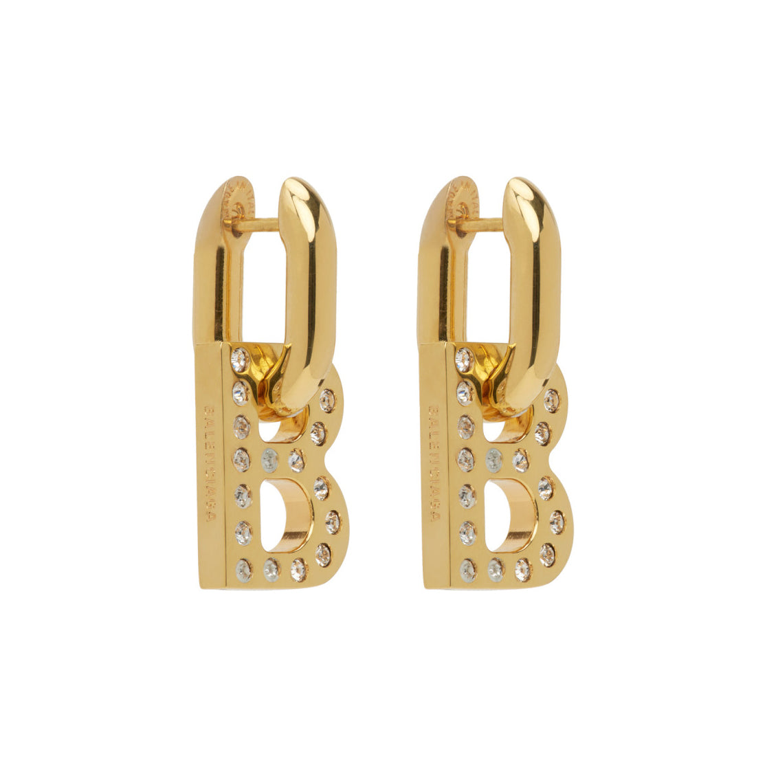 18k Balenciaga B Chain XS Earrings