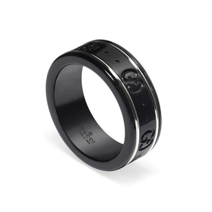 18K Gucci Icon Black Corundum Ring