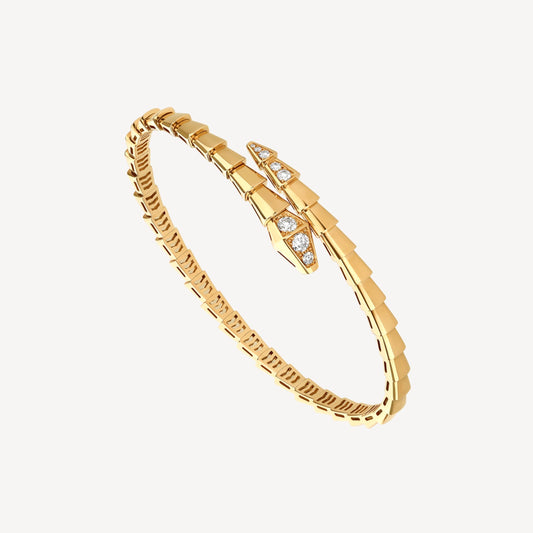 18K BV Serpenti Demi-Pavé Diamonds Bracelet