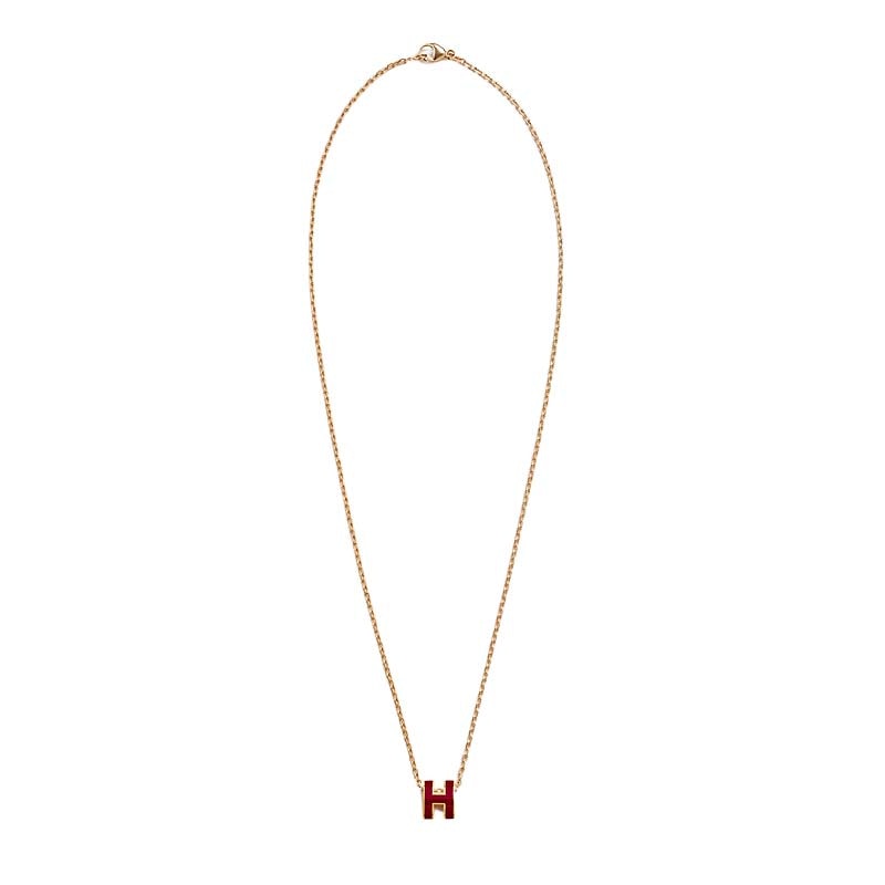 18K Mini Pop H Red Necklace