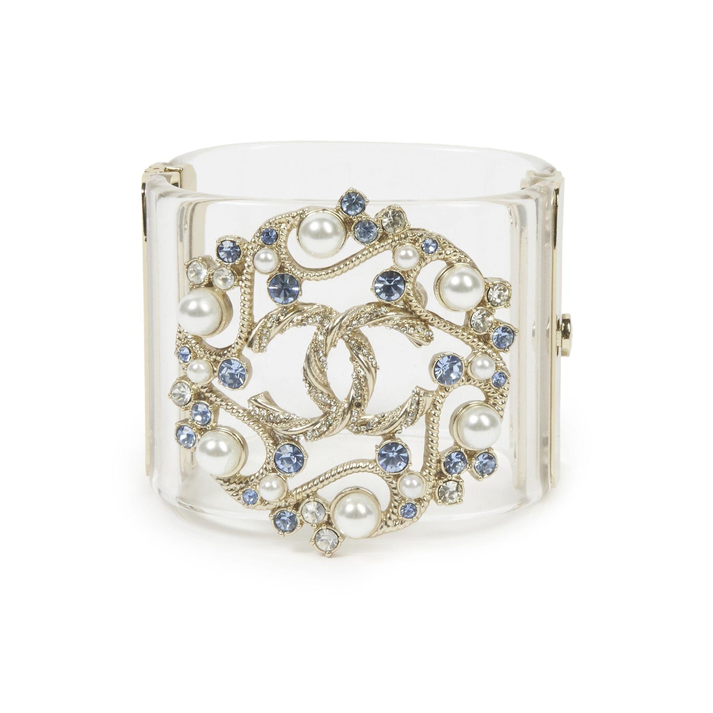 18K CHANEL Transparent Cuff Bracelet