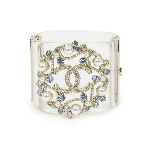 18K CHANEL Transparent Cuff Bracelet