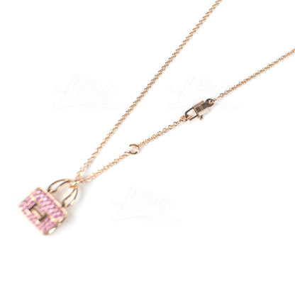 18K Amulettes Constance Pink Diamonds Pendant H Necklace