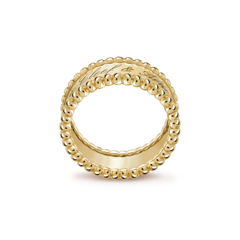 18K Yellow Gold Perlée Signature Ring