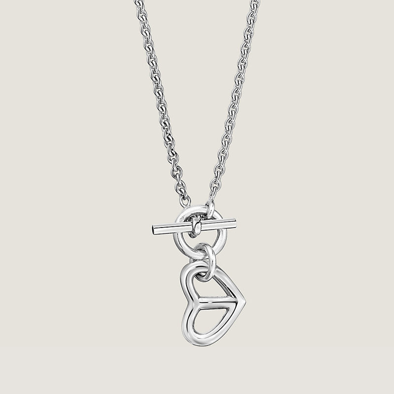 18K Cache-coeur Amulette Pendant H Necklace