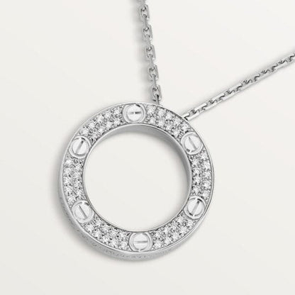 Collier Love pavé de diamants 18 carats