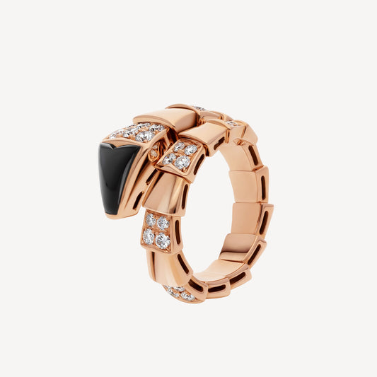 18K BV Serpenti Viper Black Ring