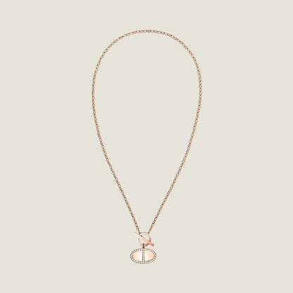 18K Chaine D'ancre Contour Pendant H Necklace