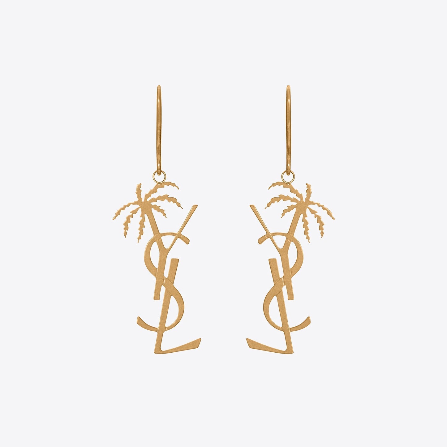 18K Sanit Monogram Palmier Statement Earrings