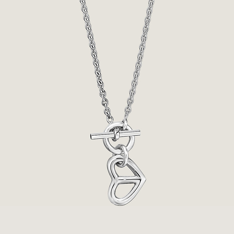 18K Cache-cœur Amulette Pendant H Necklace
