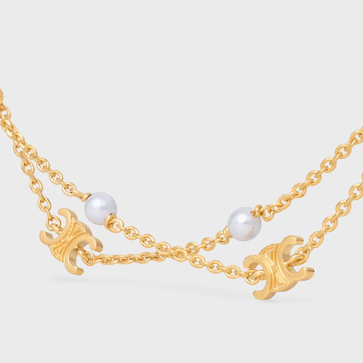 18K Triomphe Pearl Double Necklace