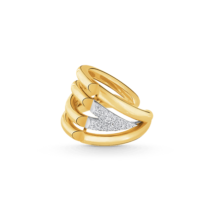 18K Louis Volt Upside Down Diamonds Ring