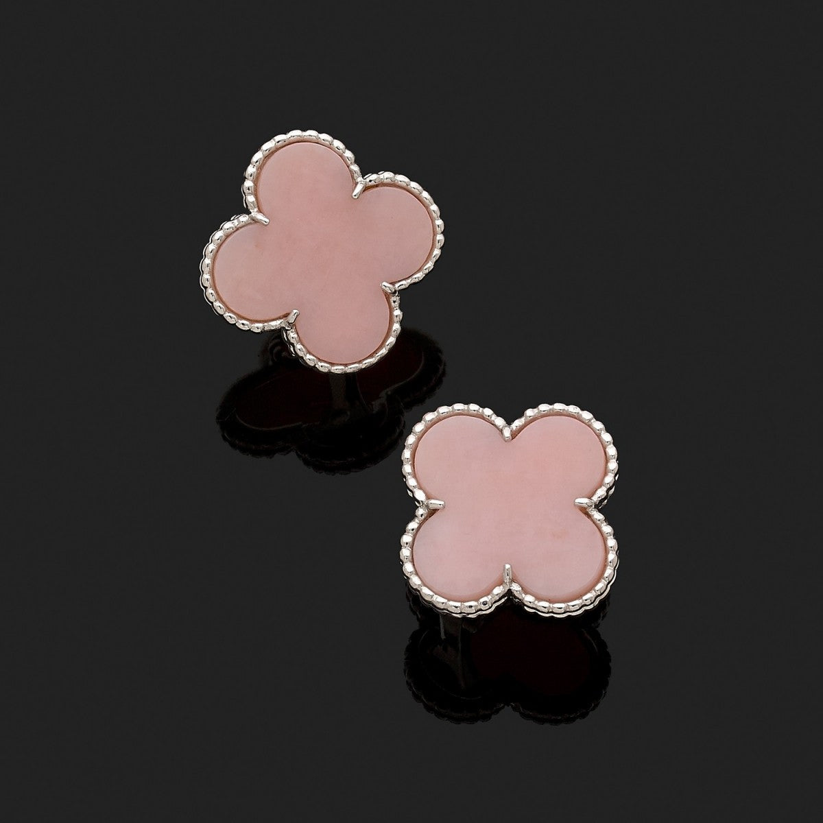 Boucles d'oreilles en opale rose Magic Alhambra 18 carats