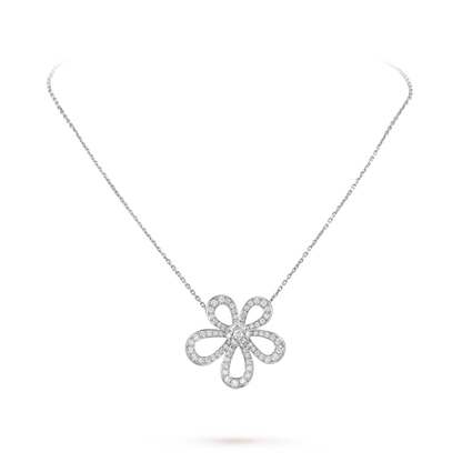 18K Flowerlace Pendant Necklace