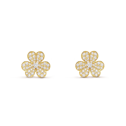 18k Van Cleef & Arpels Frivole Small Model Earrings