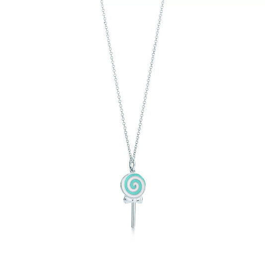 18K T Lollipop Charm Chain Necklace