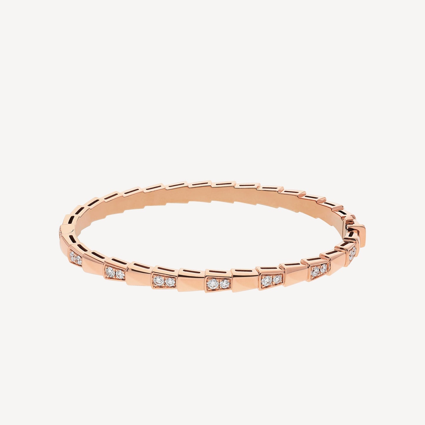 18K BV Serpenti Viper Demi Pave Diamond Bracelet