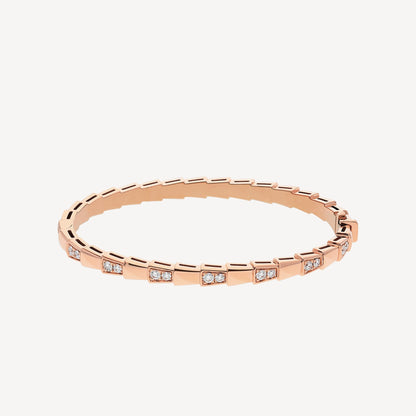 18K BV Serpenti Viper Demi Pave Diamond Bracelet