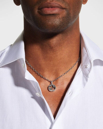 Collier à pendentif G entrelacés double G