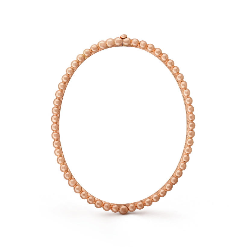 18K Rose Gold Perlée Pearls Bracelet