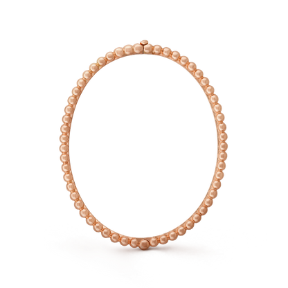 18K Rose Gold Perlée Pearls Bracelet