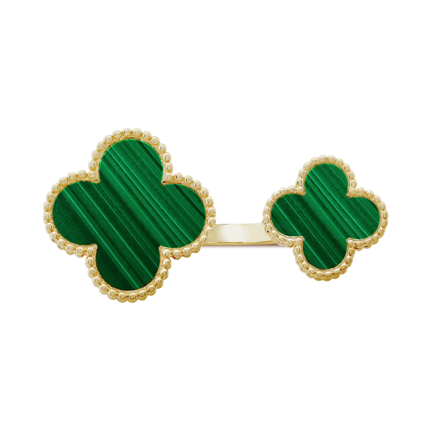 18K Magic Alhambra Malachite Clover Ring