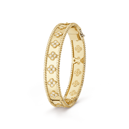 18K Yellow Gold Van Cleef & Arpels Perlée Clovers Bracelet