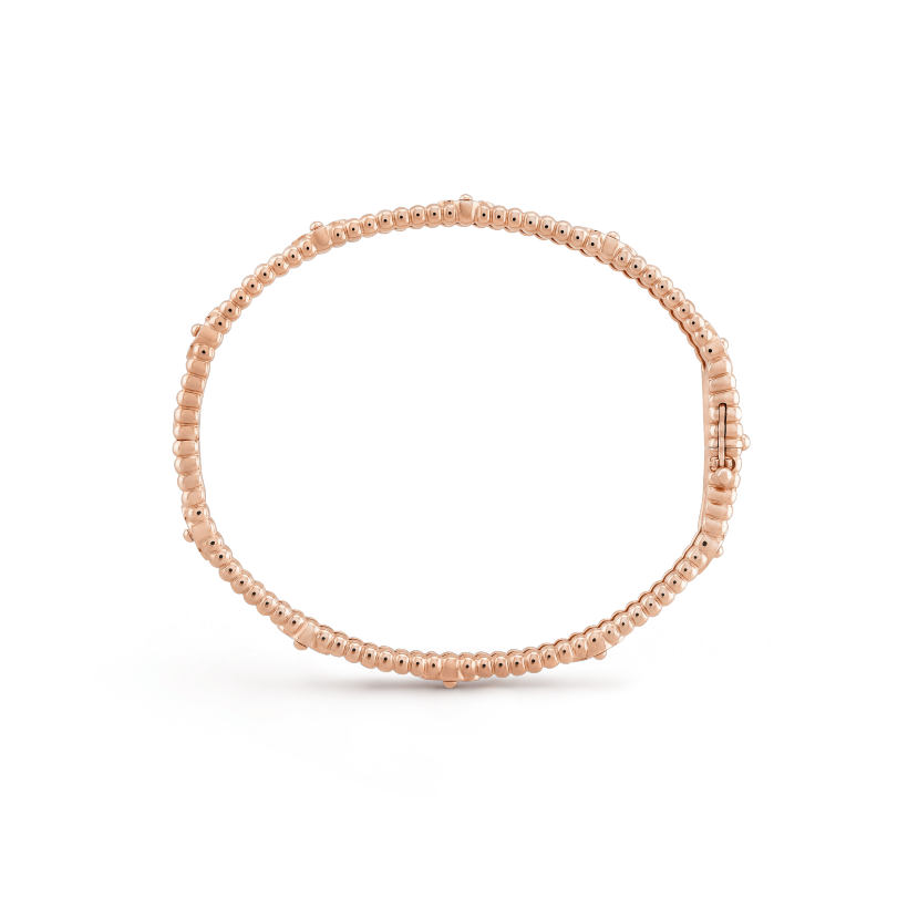 18K Rose Gold Perlée Sweet Clovers Small Bracelet