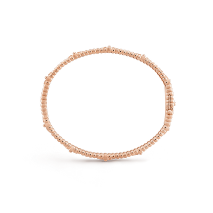 18K Rose Gold Perlée Sweet Clovers Small Bracelet