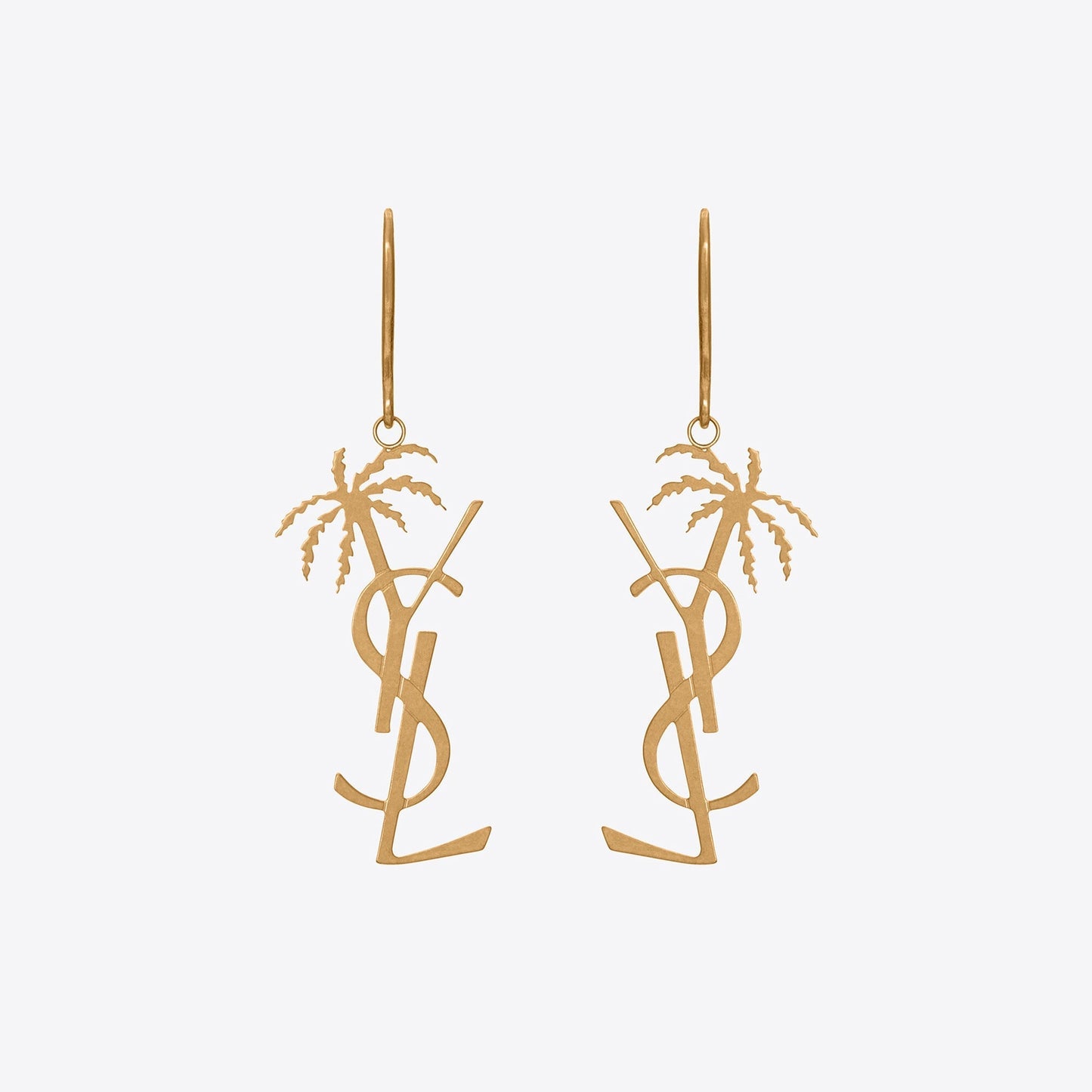 18K Saint Monogram Palmier Statement Earrings