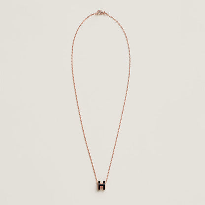 18K Mini Pop H Black Necklace