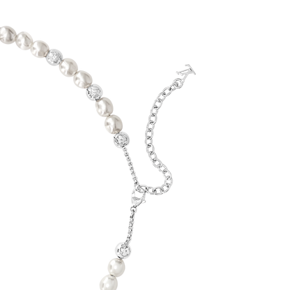 Collier de perles monogramme Louis 18 carats