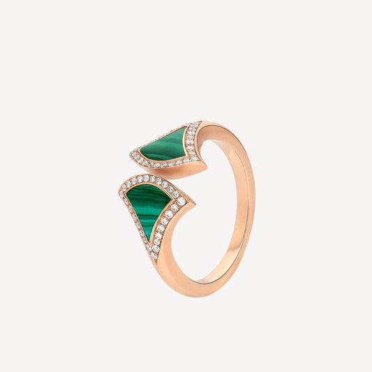 18K Bvlgari Divas' Dream Malachite Ring